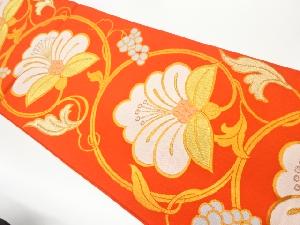 葡萄・花唐草模様織出し袋帯